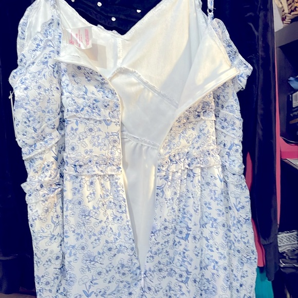 NWT No Boundaries Large blue and white sundress - Picture 5 of 7